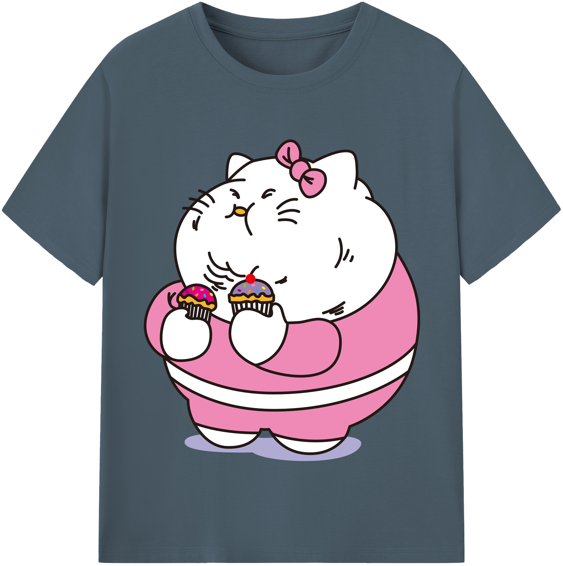 （画像用） Hello Kitty ハローキティ 綿100％半袖Tシャツ（フロントプリント）